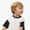 T-shirt en coton à bordures contrastées T-shirt en coton à bordures contrastées