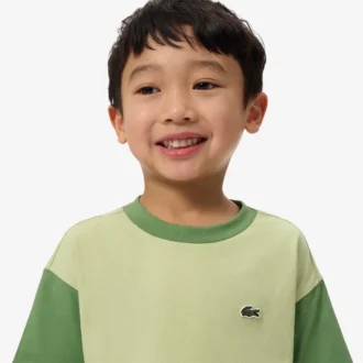 T-shirt en coton à bordures contrastées