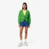T-shirt en coton côtelé coupe slim pour femme T-shirt en coton côtelé coupe slim pour femme