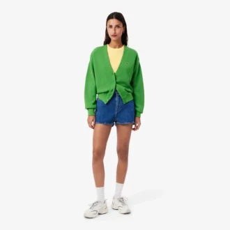 T-shirt en coton côtelé coupe slim pour femme
