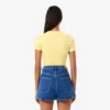 T-shirt en coton côtelé coupe slim pour femme T-shirt en coton côtelé coupe slim pour femme