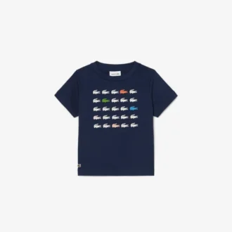 T-shirt en coton imprimé crocodile