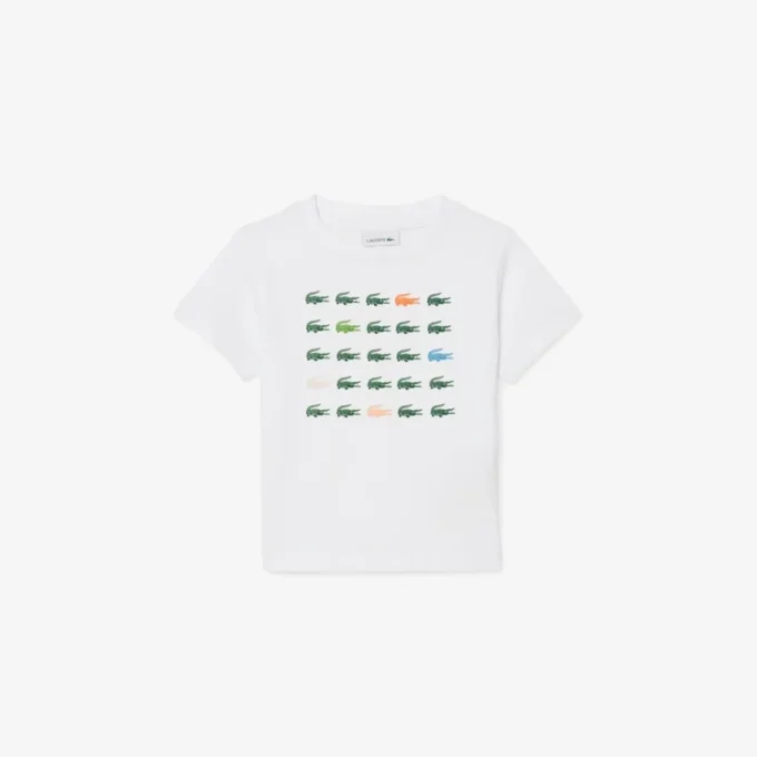 T-shirt en coton imprimé crocodile T-shirt en coton imprimé crocodile