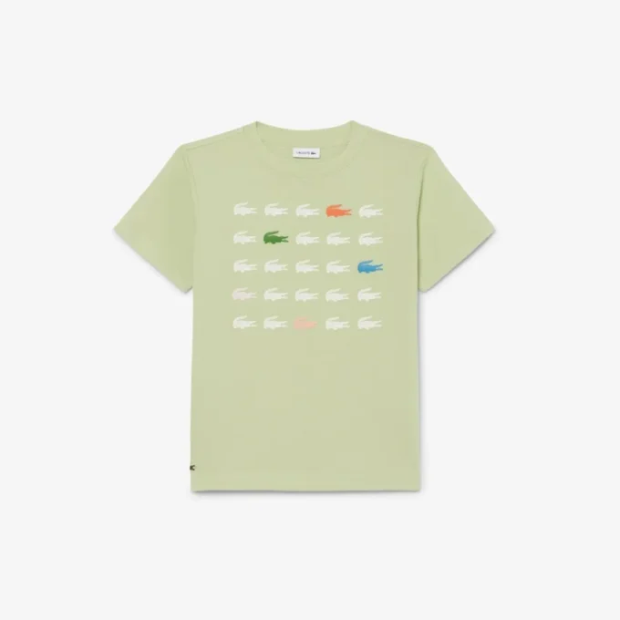 T-shirt en coton imprimé crocodile T-shirt en coton imprimé crocodile