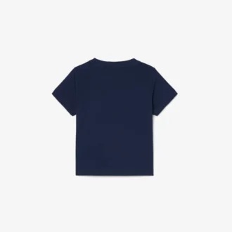 T-shirt en coton imprimé crocodile