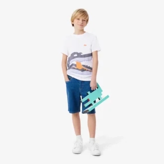 T-shirt en coton imprimé crocodile