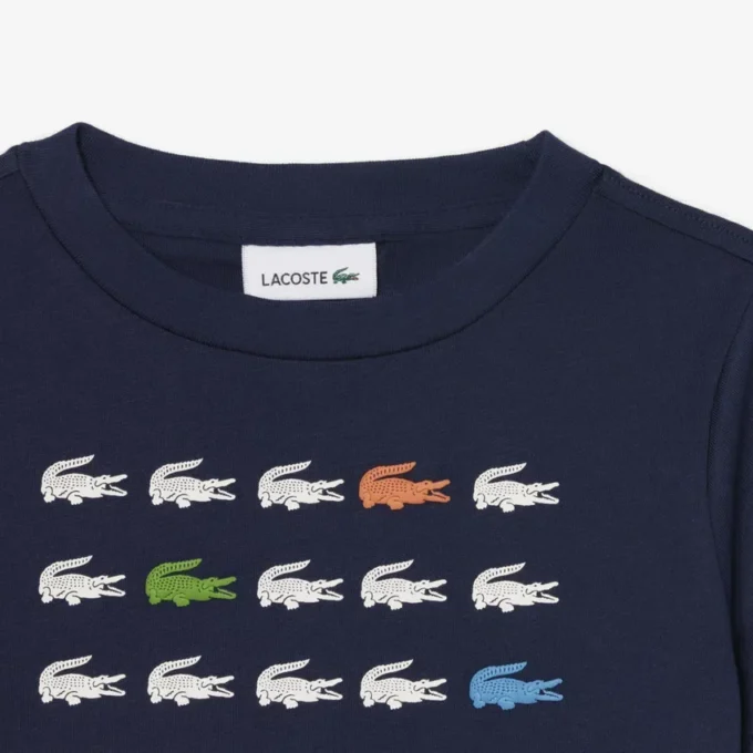 T-shirt en coton imprimé crocodile T-shirt en coton imprimé crocodile