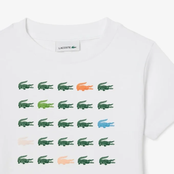 T-shirt en coton imprimé crocodile T-shirt en coton imprimé crocodile