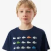 T-shirt en coton imprimé crocodile T-shirt en coton imprimé crocodile