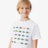 T-shirt en coton imprimé crocodile T-shirt en coton imprimé crocodile