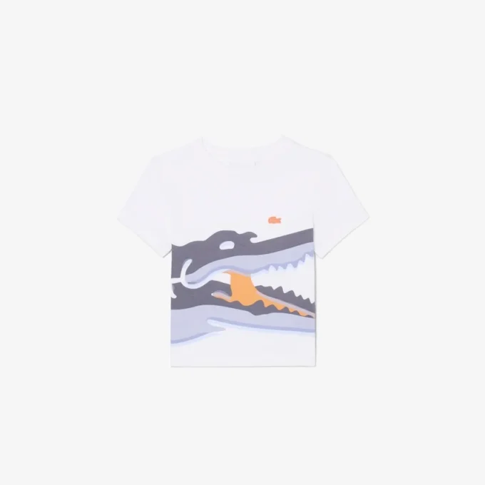 T-shirt en coton imprimé crocodile T-shirt en coton imprimé crocodile