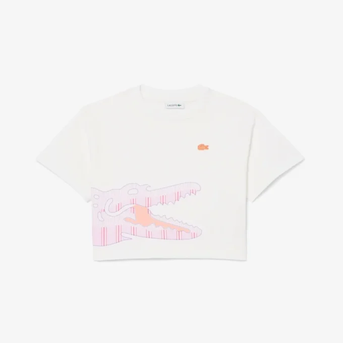 T-shirt en coton imprimé crocodile T-shirt en coton imprimé crocodile