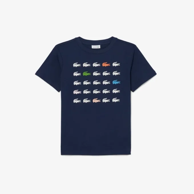 T-shirt en coton imprimé crocodile T-shirt en coton imprimé crocodile