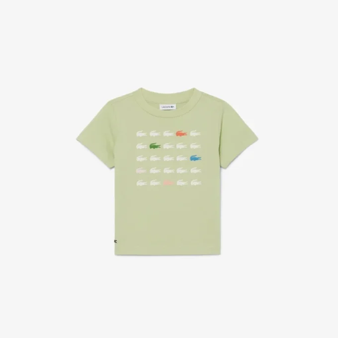 T-shirt en coton imprimé crocodile T-shirt en coton imprimé crocodile