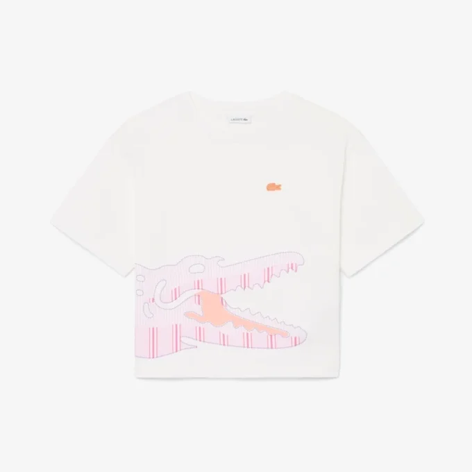 T-shirt en coton imprimé crocodile T-shirt en coton imprimé crocodile