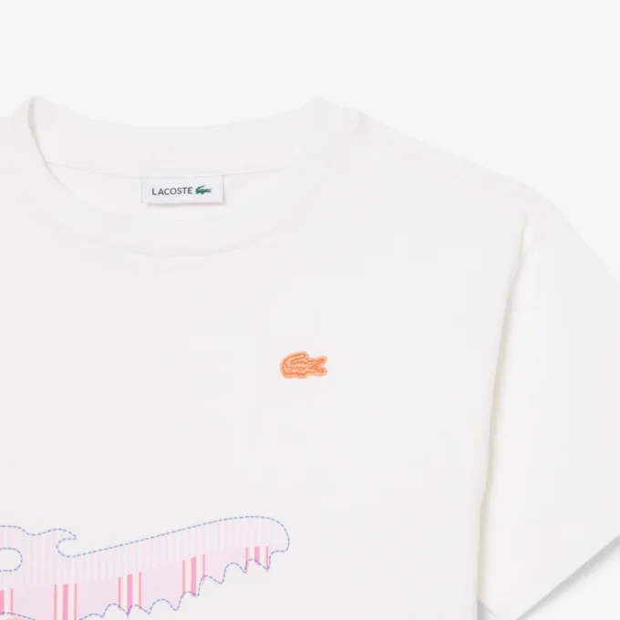 T-shirt en coton imprimé crocodile T-shirt en coton imprimé crocodile