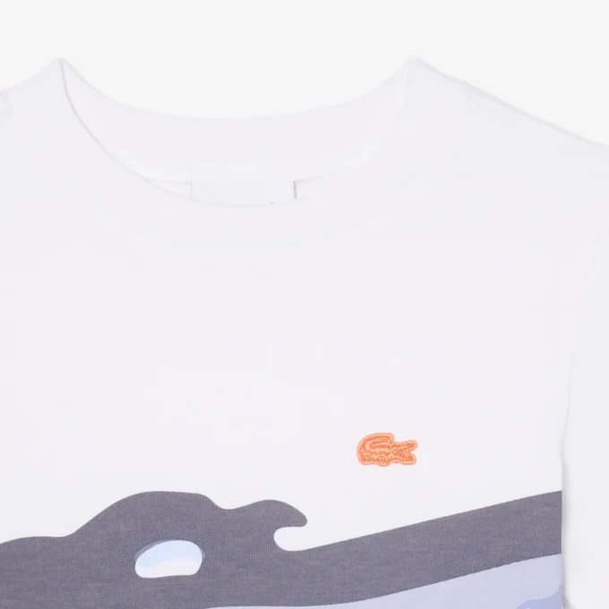 T-shirt en coton imprimé crocodile T-shirt en coton imprimé crocodile