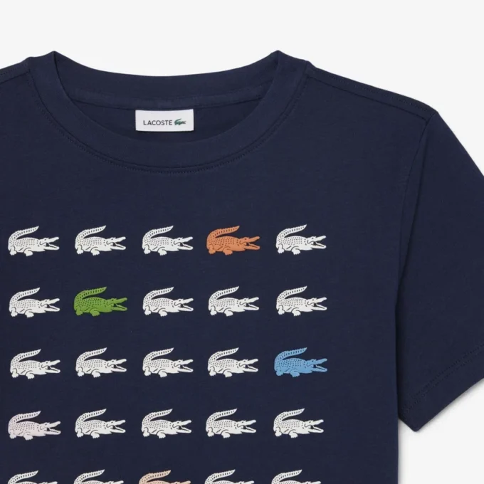 T-shirt en coton imprimé crocodile T-shirt en coton imprimé crocodile