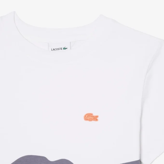 T-shirt en coton imprimé crocodile T-shirt en coton imprimé crocodile
