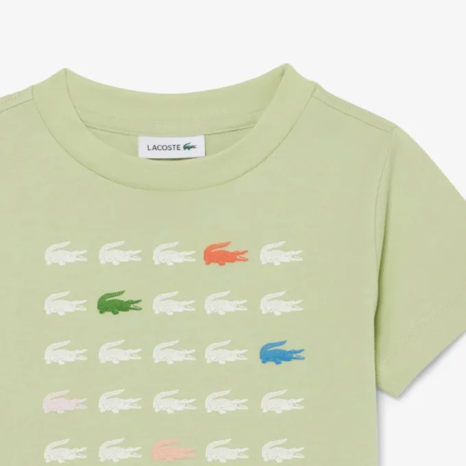T-shirt en coton imprimé crocodile T-shirt en coton imprimé crocodile