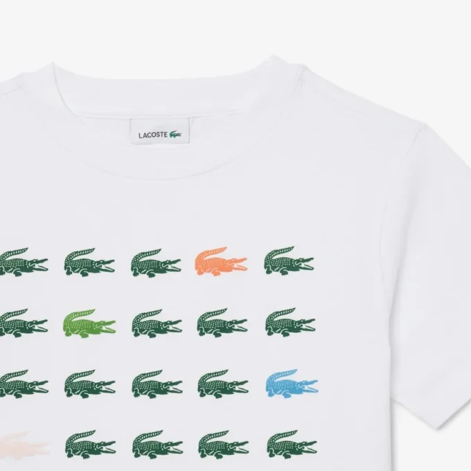 T-shirt en coton imprimé crocodile T-shirt en coton imprimé crocodile