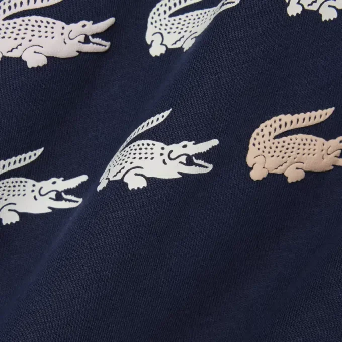 T-shirt en coton imprimé crocodile T-shirt en coton imprimé crocodile