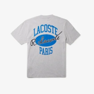 T-shirt en coton imprimé dans le dos pour homme