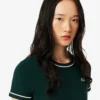 T-shirt en jersey à bordures contrastées pour femme T-shirt en jersey à bordures contrastées pour femme