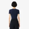 T-shirt en jersey à bordures contrastées pour femme T-shirt en jersey à bordures contrastées pour femme