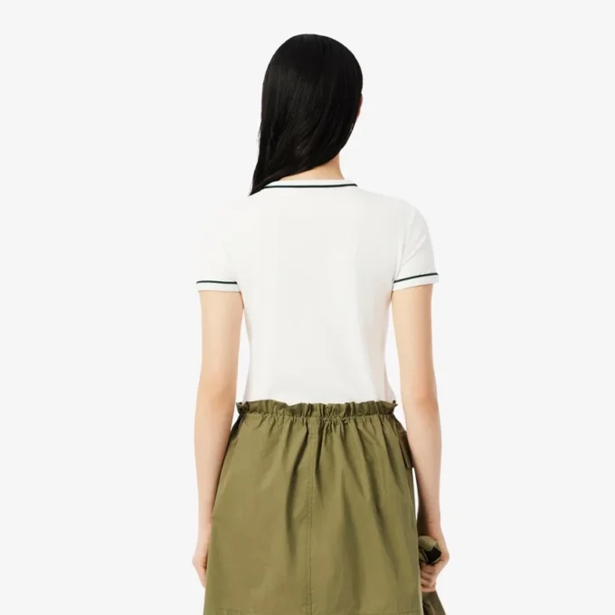 T-shirt en jersey à bordures contrastées pour femme T-shirt en jersey à bordures contrastées pour femme