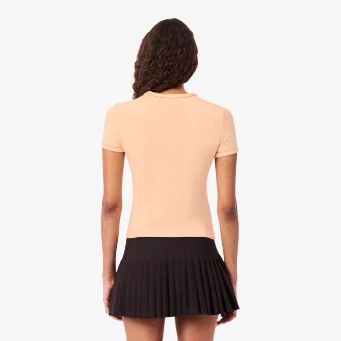 T-shirt en jersey à bordures contrastées pour femme T-shirt en jersey à bordures contrastées pour femme