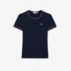 T-shirt en jersey à bordures contrastées pour femme T-shirt en jersey à bordures contrastées pour femme