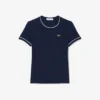 T-shirt en jersey à bordures contrastées pour femme T-shirt en jersey à bordures contrastées pour femme