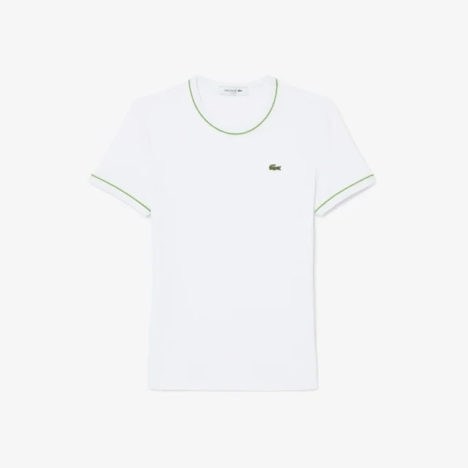 T-shirt en jersey à bordures contrastées pour femme T-shirt en jersey à bordures contrastées pour femme