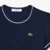 T-shirt en jersey à bordures contrastées pour femme T-shirt en jersey à bordures contrastées pour femme