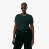 T-shirt en jersey à bordures contrastées pour femme T-shirt en jersey à bordures contrastées pour femme