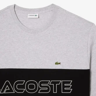 T-shirt en jersey color block pour homme, coupe longue