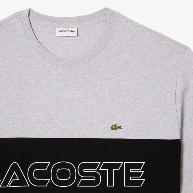 T-shirt en jersey color block pour homme, coupe longue