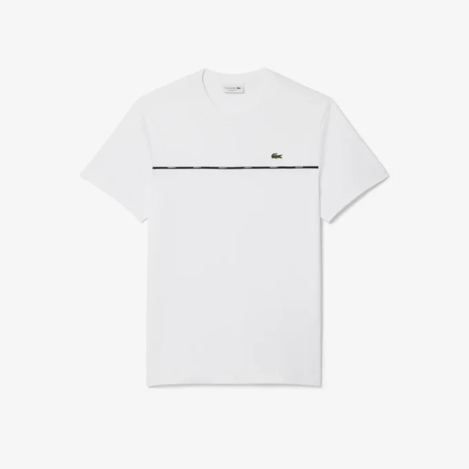 T-shirt en jersey de coton avec bordure logo pour homme T-shirt en jersey de coton avec bordure logo pour homme