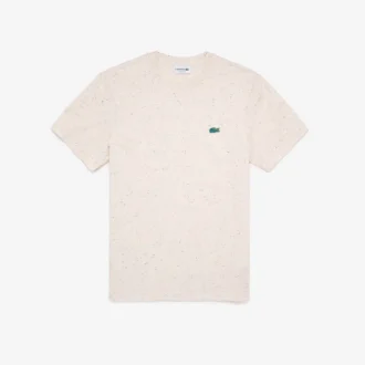 T-shirt en jersey de coton imprimé moucheté, coupe classique pour homme