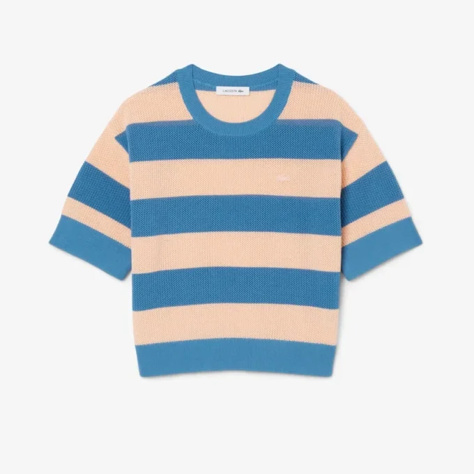 T-shirt en maille rayée T-shirt en maille rayée