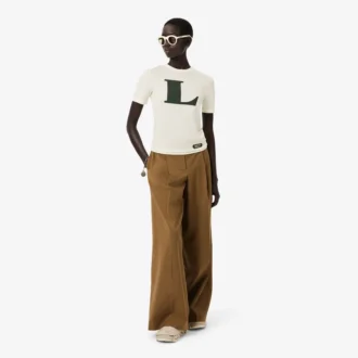 T-shirt en soie à motif Runway