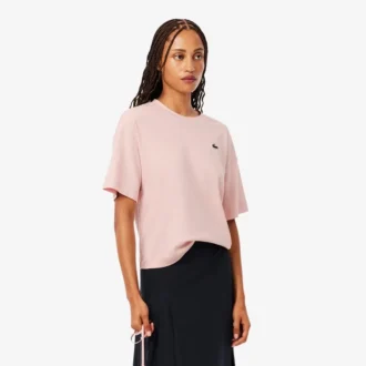 T-shirt femme coupe ample avec motif crocodile