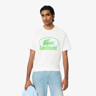 T-shirt graphique en coton épais pour homme