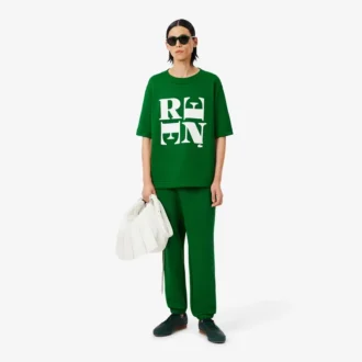 T-shirt graphique en satin Runway