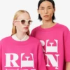 T-shirt graphique en satin Runway
