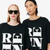 T-shirt graphique en satin Runway