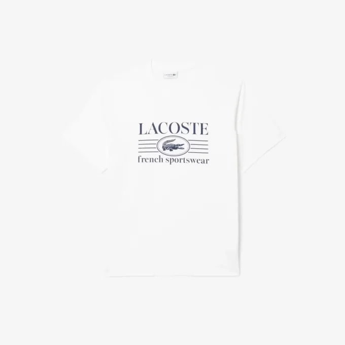 T-shirt imprimé en coton coupe classique pour homme