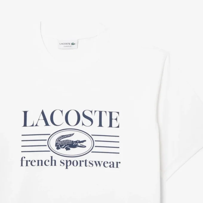 T-shirt imprimé en coton coupe classique pour homme