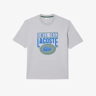 T-shirt imprimé en coton épais coupe ample pour homme
